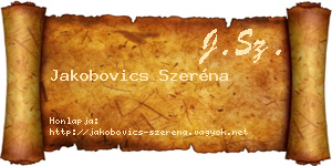 Jakobovics Szeréna névjegykártya
